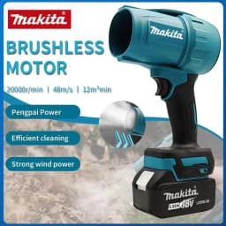 Makita Car Cleanin Tool Rechargeable withLight 18V Electric Air Duster Wind 30000RPM Violent Blower Turbo Jet Fan Speed Turbo
