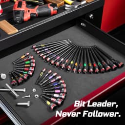 Geinxurn 2.6“/6" Nut Driver Set, Color Coded Strong Magnetic S2 Steel 1/4 Hex Shank Socket Bits Fit Drill Screwdriver For Repair