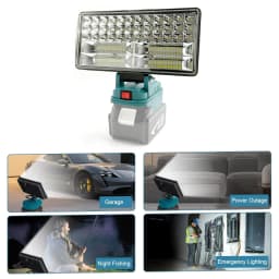 LED Work Lights for Makita 18V Lithium Battery Handheld Lamp Spotlights Flashlight Hand Lantern 2 USB Charger Power Tool Parts