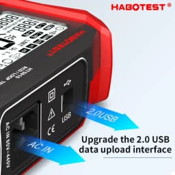4.7-inch Large LCD Digital Resistance Meter HT5910 HT2302 RCD/Loop Tester with 1000 Data Storage 0~440V Leakage Switch Tester