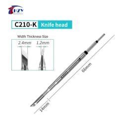 HZY C210 Series Soldering Iron Tips C210-K/SK/I/IS/D/C/B/S/KU/U Welding Iron Head for JBC Sugon T26 T26D T3602 Soldering Station
