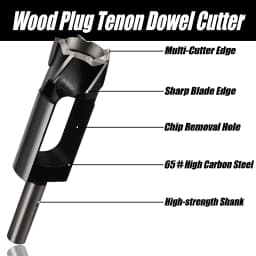 Wood Plug Drill 8-60mm Tenon Dowel Drill Bit Tenon Maker Tapered Plug Hole Cutter Round Bar Hole Drill Bit for Woodworking