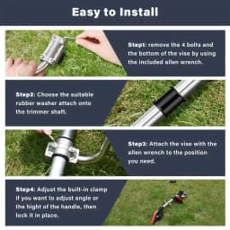 Ergonomic Trimmer Grip String Trimmers Handle Weed Eater Handle Extension With Bracket Clamp Lawn Trimmer Handle Grip