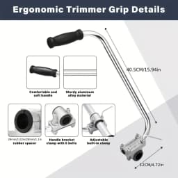 Ergonomic Trimmer Grip String Trimmers Handle Weed Eater Handle Extension With Bracket Clamp Lawn Trimmer Handle Grip