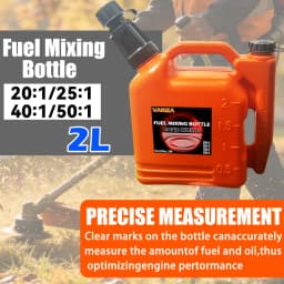 VARIEA-2.0L Dual-Port Two-Stroke Fuel Mixing Bottle, Engine Mixing Container, Fuel Ratios 20:1/25:1/40:1/50:1