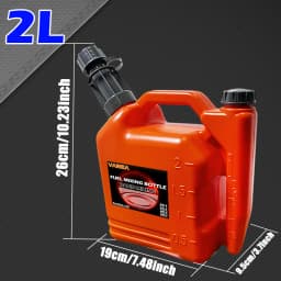 VARIEA-2.0L Dual-Port Two-Stroke Fuel Mixing Bottle, Engine Mixing Container, Fuel Ratios 20:1/25:1/40:1/50:1