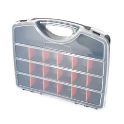 Multi-Compartment Organizer Box For Screws & Small Parts - Durable Plastic Hardware And Jewelry Storage Case Compact To Store