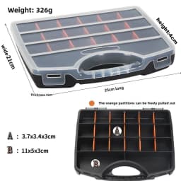 Multi-Compartment Organizer Box For Screws & Small Parts - Durable Plastic Hardware And Jewelry Storage Case Compact To Store