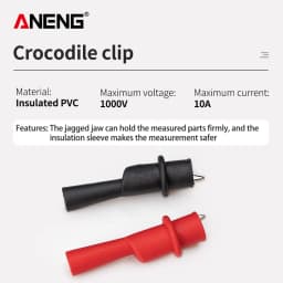 ANENG 1 Pair Alligator Crocodile Test Clip Clamp For Multimeter Tester Probe Crocodile Electrical Clamp for Testing Probe Meter