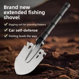 Outdoor thickened multi-function engineer shovel with coass camping fishing scarifying exploratio portable digging shovel