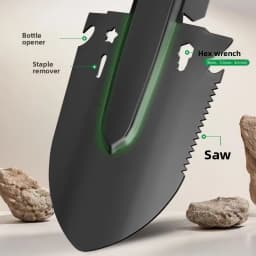 Outdoor thickened multi-function engineer shovel with coass camping fishing scarifying exploratio portable digging shovel