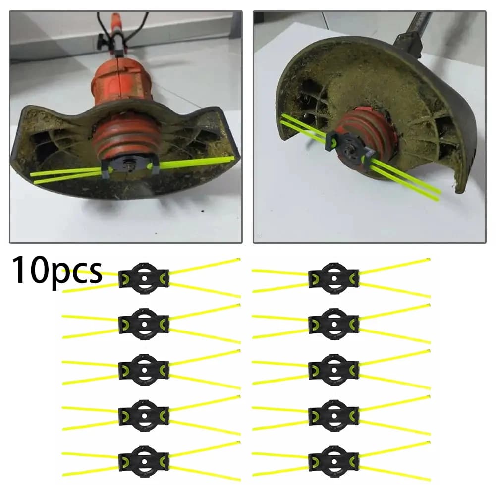 10 Pcs LawnMower Straw Grass Rope Replacement Accessory Garden Grass Trimmer Head Weeding Brush 