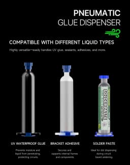 MECHANIC PD10 Electric Glue Dispenser Precise Manual Glue Control for 10/30CC Solder Flux Paste UV Resin Oil Applicator Tools