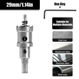 1Pc TCT Hole Saw, 12‑100mm Tungsten Carbide Tipped Hole Cutter for Cutting & Drilling Metal, Stainless Steel, Alloy Steel