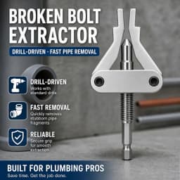 Broken Pipe Tap Extractor Tool Damaged Screw Bolt Thread Valve Remover Tool For 1/2" 3/4" 1" Effortless Broken Pipe Removal