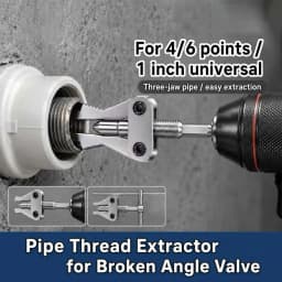 Broken Pipe Tap Extractor Tool Damaged Screw Bolt Thread Valve Remover Tool For 1/2" 3/4" 1" Effortless Broken Pipe Removal