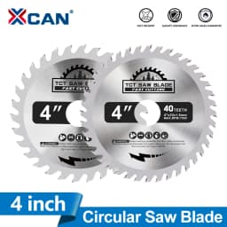 XCAN 4 inch 100mm Circular Saw Blade 30T 40T Wood Cutting Disc For Wood Plastic Metal Carbide Cutting Tools with 20/22.2mm Arbor