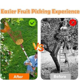 Fruit Picking Picker High Altitude Telescopic Collector Pole Plukker Collect Tool Fruits Trees Catcher