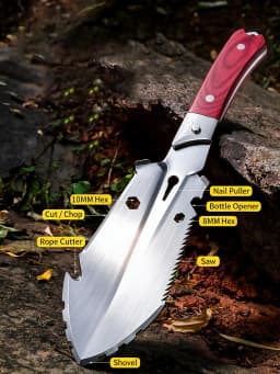 Stainless Steel Multi Tool Set Portable Camping Kit Outdoor Survival Universal Handle Knife Car Home Shovel Saw Bottle Opener