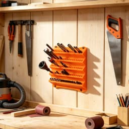 1PC-New Wall-Mounted Screwdriver Bit Holder; Compatible with 6.3mm Bits; 100-Slot Screwdriver Tool Organizer.