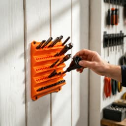 1PC-New Wall-Mounted Screwdriver Bit Holder; Compatible with 6.3mm Bits; 100-Slot Screwdriver Tool Organizer.