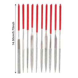 DIYWORK for Ceramic Glass Gem Stone Hobbies and Crafts MTS013 140mm Diamond Coated 10Pcs Hand Tools Mini Needle File Set