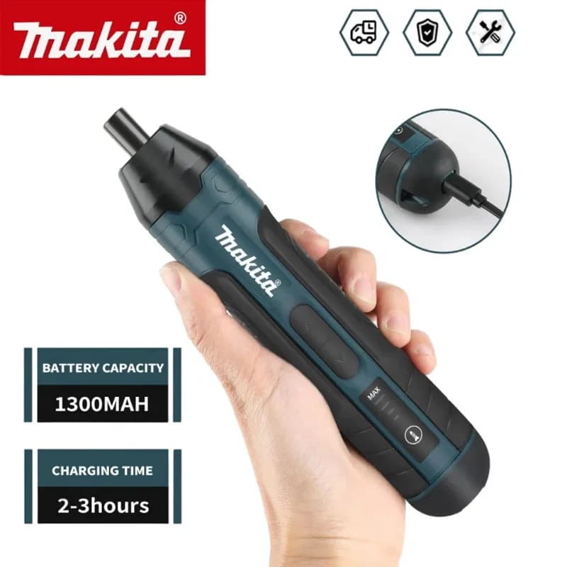Makita Cordless Electric Screwdriver 3.6V 5N.m Torque 1/4' Chuck 1300mAh Li-ion Battery HT422 for Home Improvement