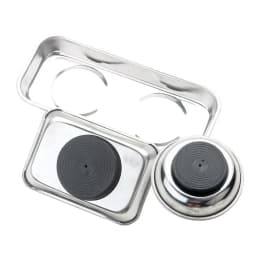 Round Square Magnetic Bowl, Stainless Steel Parts Tray, Durable, Holds Screws Nuts Bolts, Easy Access, Prevents Loss, Workshop
