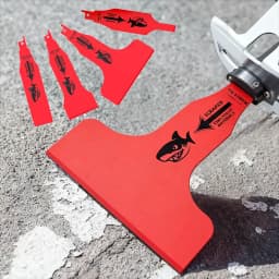 4-Piece Reciprocating Saw Scraper Blades, High Carbon Steel Tile Cleaning Tool for Removing Mortar and Adhesive from Ceramic Walls