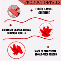 4-Piece Reciprocating Saw Scraper Blades, High Carbon Steel Tile Cleaning Tool for Removing Mortar and Adhesive from Ceramic Walls