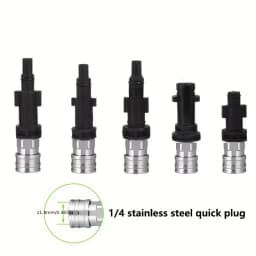 High-Pressure Washer Quick Connector - 1/4" Stainless Steel Adapter for Karcher/Lavor/Bosch