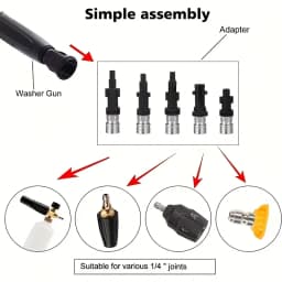 High-Pressure Washer Quick Connector - 1/4" Stainless Steel Adapter for Karcher/Lavor/Bosch