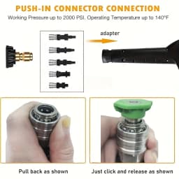 High-Pressure Washer Quick Connector - 1/4" Stainless Steel Adapter for Karcher/Lavor/Bosch