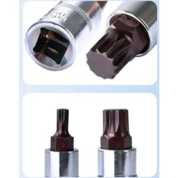 12-Point Triple Square Spline Bit Socket Set M5 M6 M8 M10 M12 M14 M16 M18 1/2inch Drive CR V Steel Bit Socket Set Auto Tool Kit