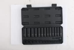 Hi-Spec 27PCS 3/8 Inch Hex Socket Set Impact Socket Set CR-V Steel Black Phosphated 8-22mm for Auto Repair Garage Hand Tools