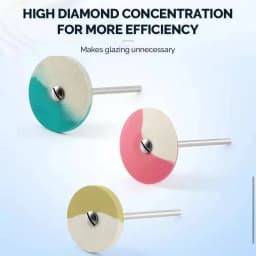1 Diamond Rubber Polishing Wheel Disc, Dual-Color Polishing Disc, Suitable for Porcelain Metal Grinding Head Polishing Head