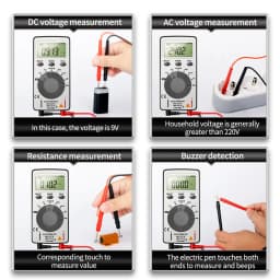 AN101 Mini Digital Multimeter 4000Count T-RMS AC/DC NCV Capacitance Ammeter Voltmeter Tester Multimetro Digital Profesional Test