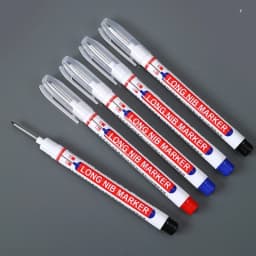3Pcs/set White Long Head Markers Deep Hole Marker Pen Carpenter Pencil Bathroom Woodworking Decor Marking Pen Tool 20mm