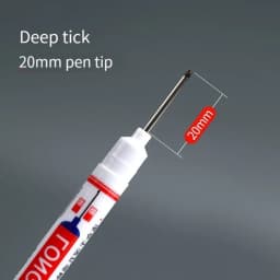 3Pcs/set White Long Head Markers Deep Hole Marker Pen Carpenter Pencil Bathroom Woodworking Decor Marking Pen Tool 20mm
