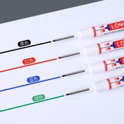 3Pcs/set White Long Head Markers Deep Hole Marker Pen Carpenter Pencil Bathroom Woodworking Decor Marking Pen Tool 20mm