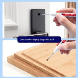 3Pcs/set White Long Head Markers Deep Hole Marker Pen Carpenter Pencil Bathroom Woodworking Decor Marking Pen Tool 20mm