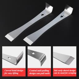 Stainless Steel Pry Bar and Scraper Tool Heavy Duty Multi-Purpose for Demolition Woodworking Painting Prep DIY Hand Tool