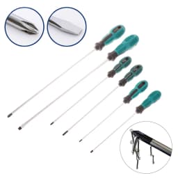 New 1PC Green Rubber Handle Magnetic Screwdriver Long Slotted Screwdriver Installation And Disassembly Repair Hand Tool for Home