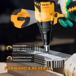 Brushless Electric Rivet Gun Cordless Riveter Tool 2.4-4.8mm Rivet Nut Gun Automatic Riveting Power Tool for Dewalt 20V Battery
