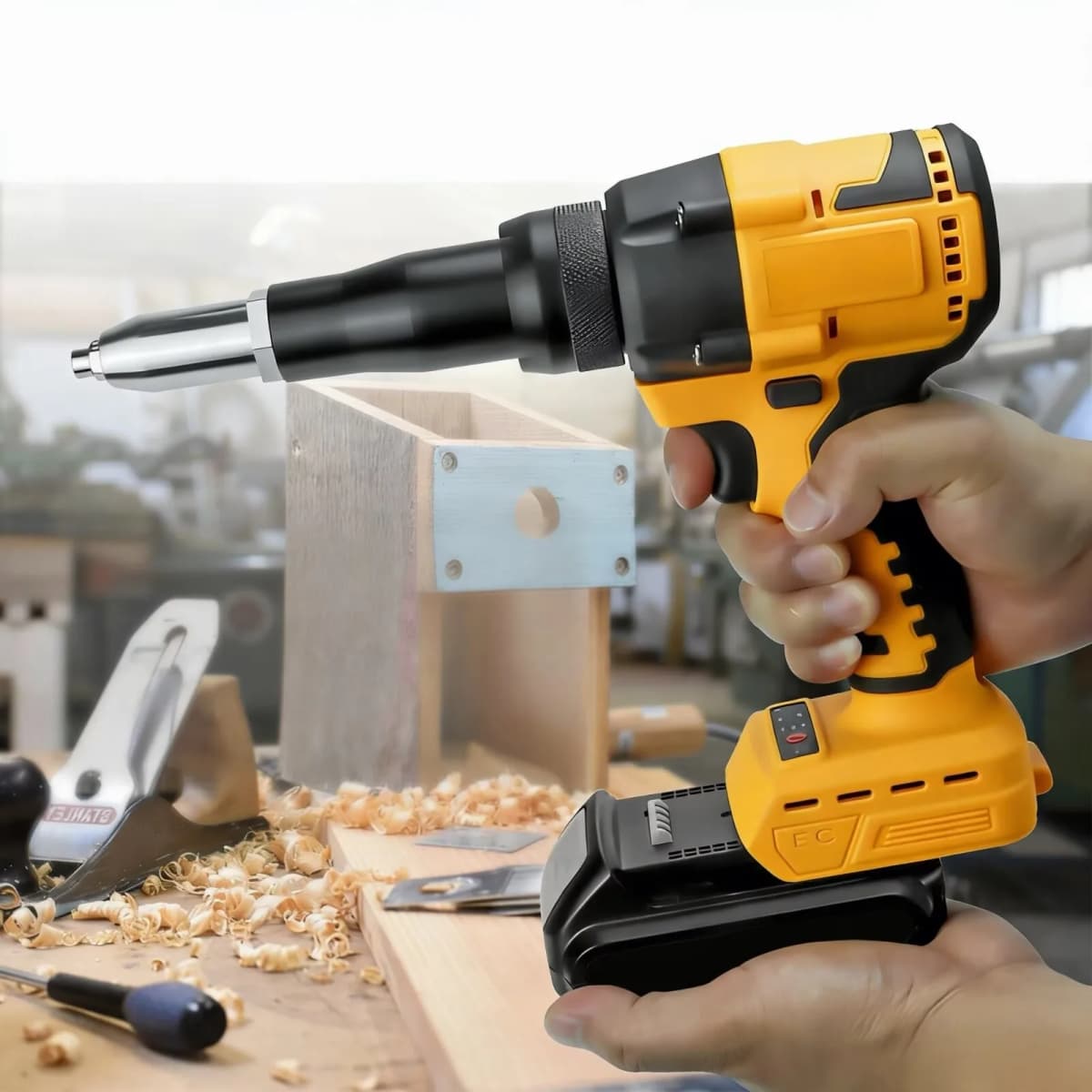 Brushless Electric Rivet Gun Cordless Riveter Tool 2.4-4.8mm Rivet Nut Gun Automatic Riveting Power Tool for Dewalt 20V Battery