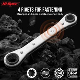 4-in-1 Quad-Size Ratchet Wrench Multi-Head Adjustable Socket Spanner Professional CR-V Steel Hand Tool for Rapid Fastening