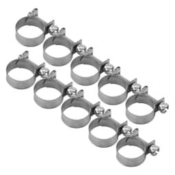10PCS Stainless Steel Hose Clamps for Oil Pipes 6mm-20mm Available Sizes Hose Clamps Pipe Clamps Hose Retention Hardware