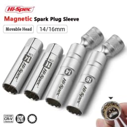 Hi-Spec Magnetic Universal Spark Plug Socket Wrench 14/16mm Install Replace Car Repair Kit Spark Plug Removal For Car Repair