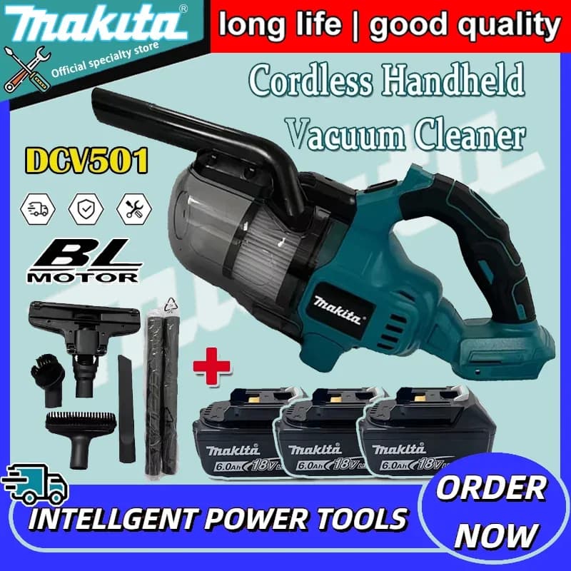 Makita DCV501 Brushless Vehicle Mounted Floor Cordless Handheld Vacuum Cleaner Portable Cleaner Household Power Tools FitCar