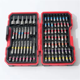83Pcs Impact Driver Drill Bit Set with Magnetic Nut Driver, S2 Steel Cross Slot, Slotted, Square, Star, Hex, TORX Bits